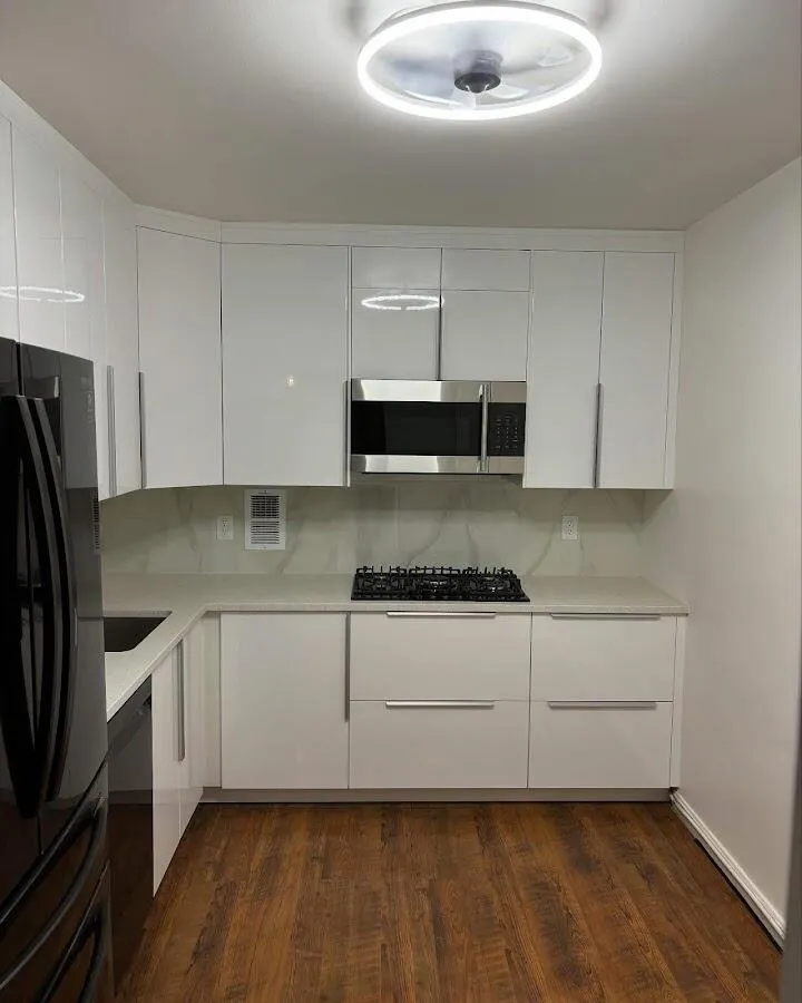 Renovated kitchen with quartz countertops in Little Ferry